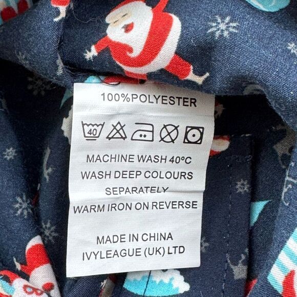 Simon Banks Christmas Holiday Santa Button Up Mens Long Sleeve Shirt Size SM NWT - Picture 6 of 9